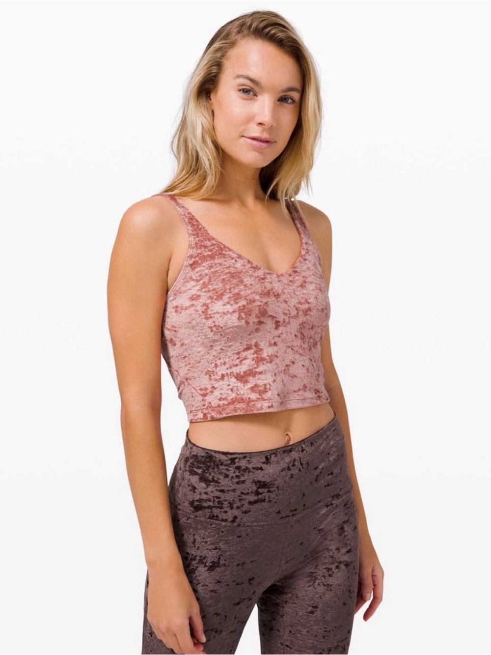 Women’s Lululemon Pink Crushed Velvet Align Tank